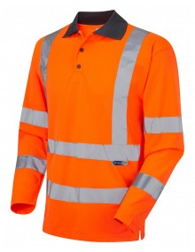 Leo Woolsery P06-O Coolviz Polo Shirt Orange Clothing
